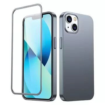 Joyroom 360 Full Case Cover для iPhone 13, задня та передня кришки, загартоване скло, сіре (JR-BP927, тьмяне)