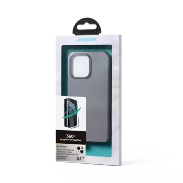 Joyroom 360 Full Case Cover для iPhone 13, задня та передня кришки, загартоване скло, сіре (JR-BP927, тьмяне)