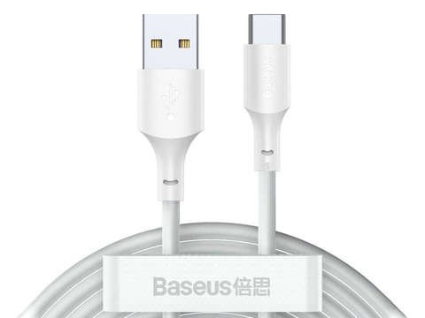 Kabel 1.5m przewód x2 Baseus USB - USB-C Type C PD QC AFC 40W 5A Білий