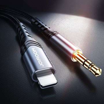 Kabel 100cm Joyroom SY-A02 Lightning - кабель AUX Black