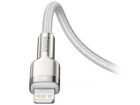 Kabel przewód Baseus Metal USB-C Type C na Lightning PD 20W 1m White