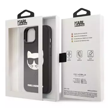 Karl Lagerfeld KLHCP13SCH3DBK 13 mini 5,4" czarny/чорний твердий чохол 3D Rubber Choupette