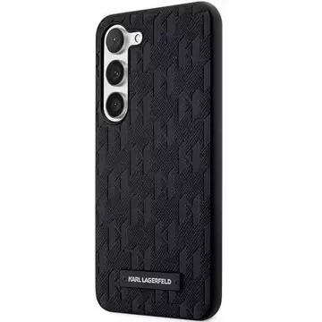 Karl Lagerfeld KLHCS23SSAKLHPK для Samsung Galaxy S23 S911 жорсткий чохол чорний/чорний Saffiano Mono Metal Logo