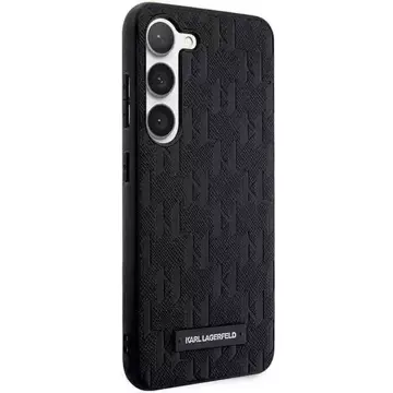 Karl Lagerfeld KLHCS23SSAKLHPK для Samsung Galaxy S23 S911 жорсткий чохол чорний/чорний Saffiano Mono Metal Logo