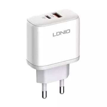 LDNIO A2526C Настінний зарядний пристрій USB, USB-C 45 Вт USB-C - кабель USB-C