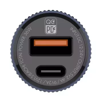 LDNIO C510Q USB автомобільний зарядний пристрій, USB-C USB-C - USB-C кабель Lightning кабель