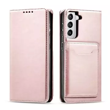 Magnet Card Case Case для Samsung Galaxy S22 (S22 Plus) Pouch Wallet Card Holder Pink