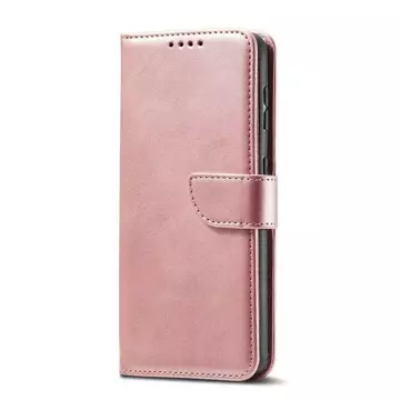 Magnet Case elegant case cover cover з клапаном і функцією підставки для Samsung Galaxy S22 (S22 Plus) рожевий