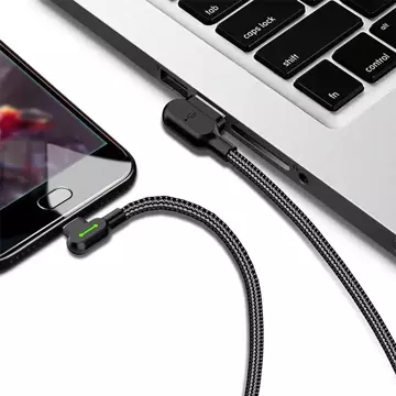 Mcdodo CA-5280 LED кутовий кабель USB-USB-C, 0,5 м (чорний)