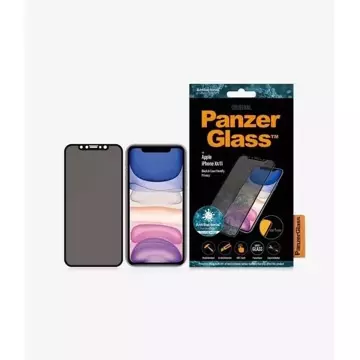 PanzerGlass E2E Super glass для iPhone XR/11 Case Friendly Privacy чорний/чорний