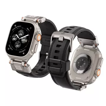 Pasek Spigen Durapro Armor Pu do Apple Watch 4 / 5 / 6 / 7 / 8 / 9 / Se / Ultra 1 / 2 (42 / 44 / 45 / 49 мм) чорний