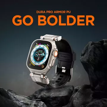 Pasek Spigen Durapro Armor Pu do Apple Watch 4 / 5 / 6 / 7 / 8 / 9 / Se / Ultra 1 / 2 (42 / 44 / 45 / 49 мм) чорний