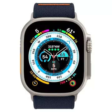 Pasek Spigen Fit Lite Ultra для Apple Watch 4 / 5 / 6 / 7 / 8 / se / ultra (42 / 44 / 45 / 49 мм) Темно-синій