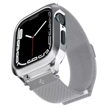 Pasek Spigen Metal Fit "Pro" до Apple Watch 4/5/6/7/8/SE (44/45mm) Silver