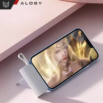 PowerBank 5000mAh Alogy power bank кишеньковий невеликий зовнішній зарядний пристрій Power Bank USB-C і Lightning White