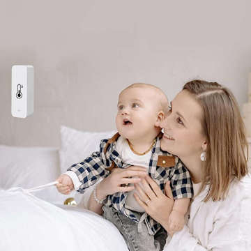 Smart kit 2x WiFi Alogy датчик температури та вологості Tuya Smart Life Monitor термометр білий
