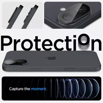 Spigen Optik Pro Glas.TR Camera Protector 2 шт. для iPhone 16 / 16 Plus Black