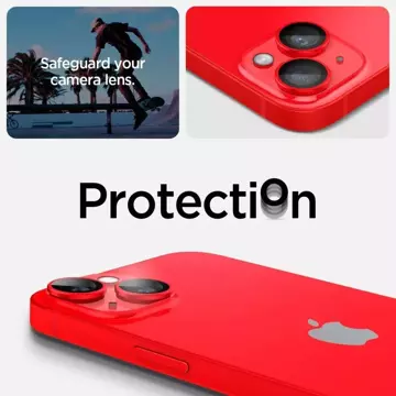 Spigen Optik.tr "Ez Fit" Camera Protector 2 шт. для Apple iPhone 14 / 14 Plus Red