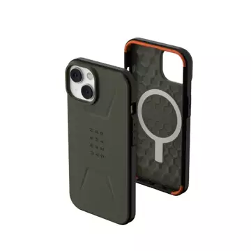 UAG Civilian - захисний чохол для iPhone 14 Plus сумісний з MagSafe (оливковий)