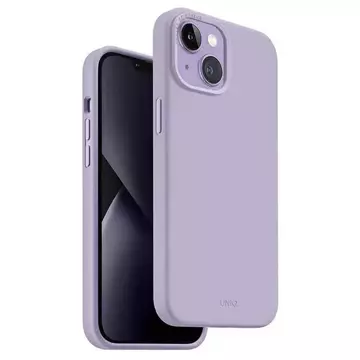 UNIQ Льняний чохол для iPhone до 14 Plus 6.7" бузковий/бузково-лавандовий