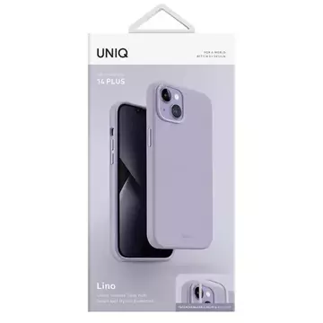 UNIQ Льняний чохол для iPhone до 14 Plus 6.7" бузковий/бузково-лавандовий