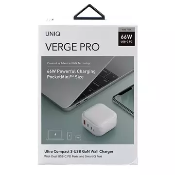 "UNIQ Charger Verge Pro 66W Gan USB-C white/cloud white"