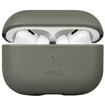 UNIQ Vencer Earphone Protective Case для AirPods Pro 2-го покоління. Натуральна шкіра зелений/зелений лишайник