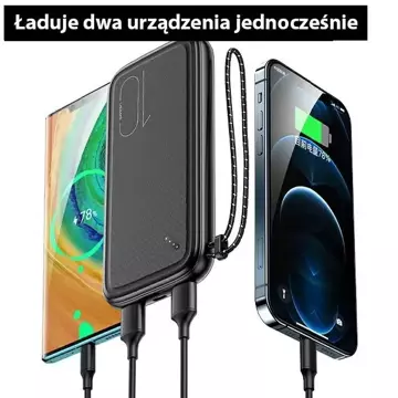 USAMS Powerbank PB56 10000mAh 2xUSB / USB-C / MicroUSB Fast Charge зелений/ темно-зелений 10KCD15003 (US-CD150)