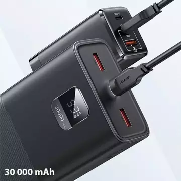 USAMS Powerbank PB68 30000mAh 65W QC3.0 PD Fast Charge кабель USB-C/USB-C 100W чорний/чорний ATXLOGTC01 (US-CD185)