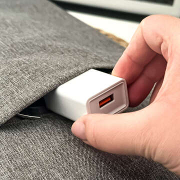 USB настінний зарядний пристрій USB - Кабель Lightning для iPhone 1m швидкий 2.4A 12W Denmen White