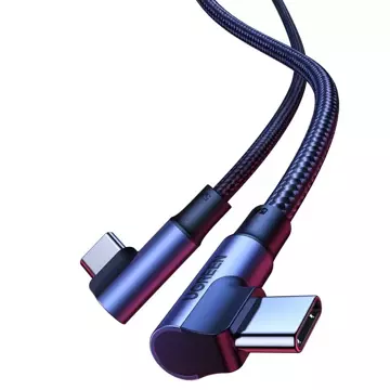 Ugreen кутовий кабель USB Type C - USB Type C Quick Charge Power Delivery 100 Вт 5 A 1 м чорний (US335 70696)