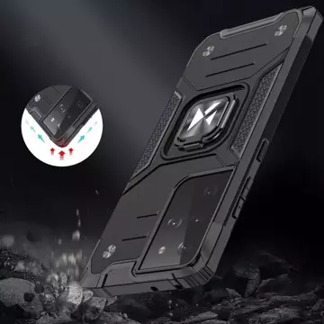Wozinsky Ring Armor міцний гібридний чохол магнітний тримач для Samsung Galaxy S22 Ultra червоний