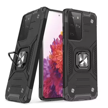 Wozinsky Ring Armor tough hybrid case magnetic cover-holder для Samsung Galaxy S22 Ultra чорний