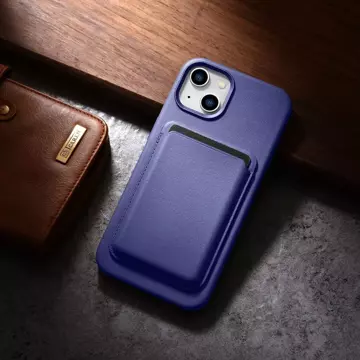 iCarer Case Leather Genuine Leather Phone Case для iPhone 14 Plus Світло-фіолетовий (сумісний з MagSafe)